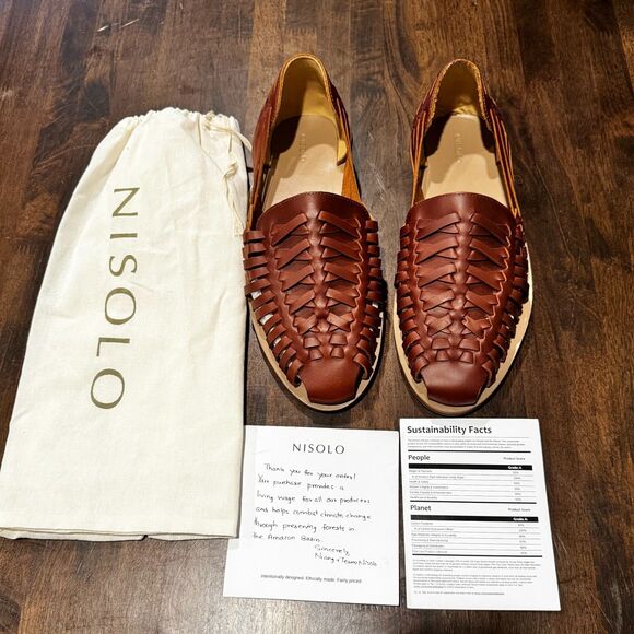 Nisolo Brown Leather Sandals - Picture 2 of 8